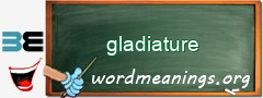 WordMeaning blackboard for gladiature